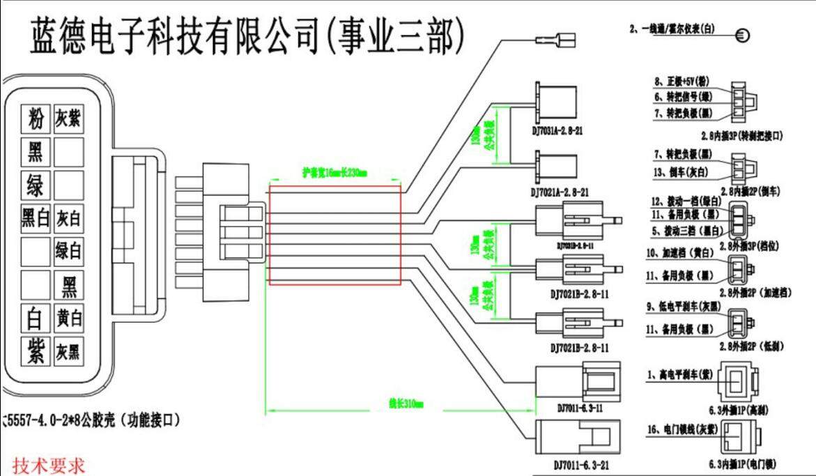 欧蓝德主机接线图